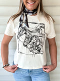 Triple Horse Boxy Tee