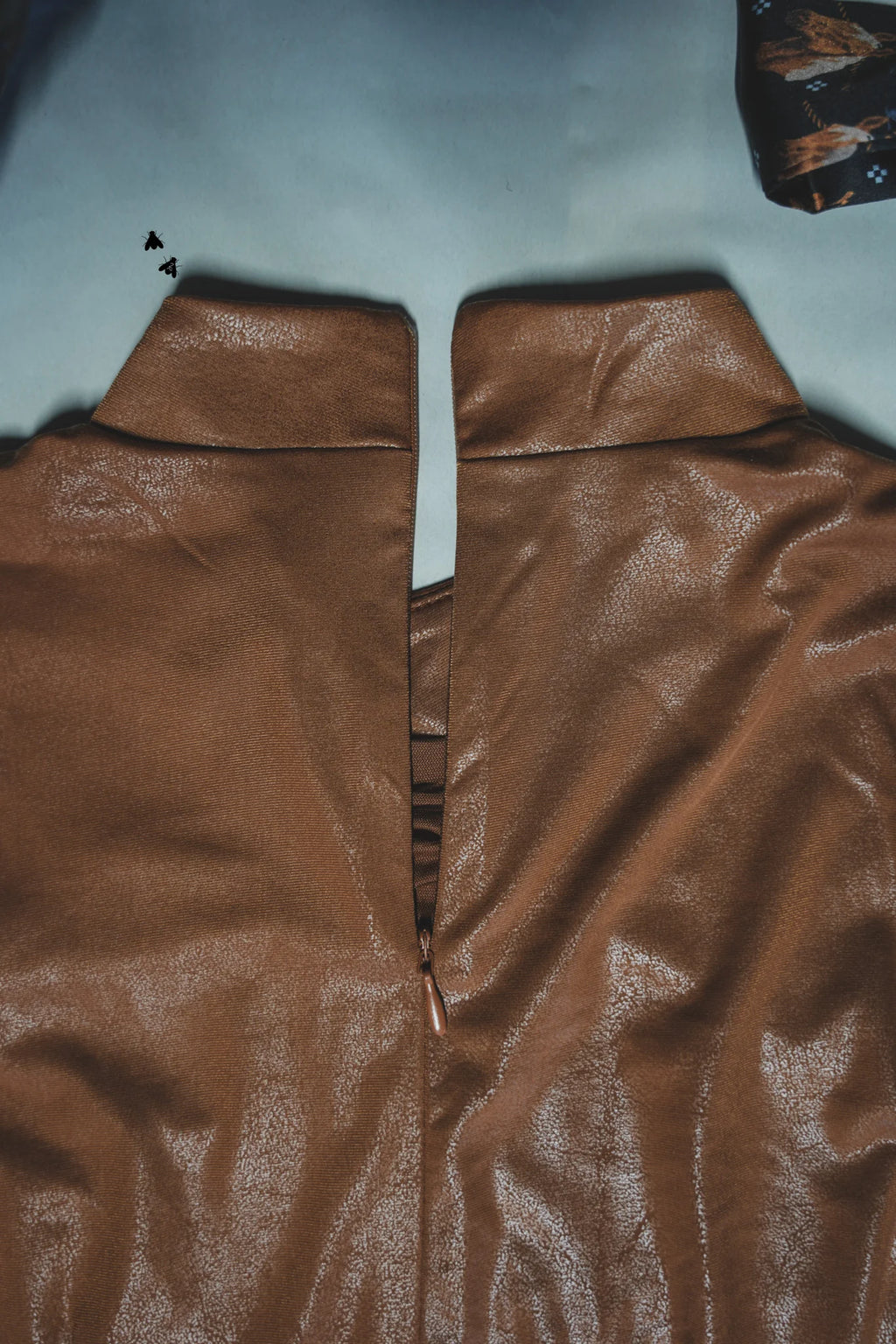 Leather Lux Dress (Saddle)