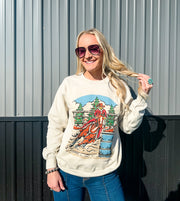 Mrs. Clause Barrel Racing Crewneck (Seasonal Item Non-Returnable)