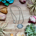 94 - Sterling Silver Mercury Dime Fixed Chain Necklace by Jason Ogg