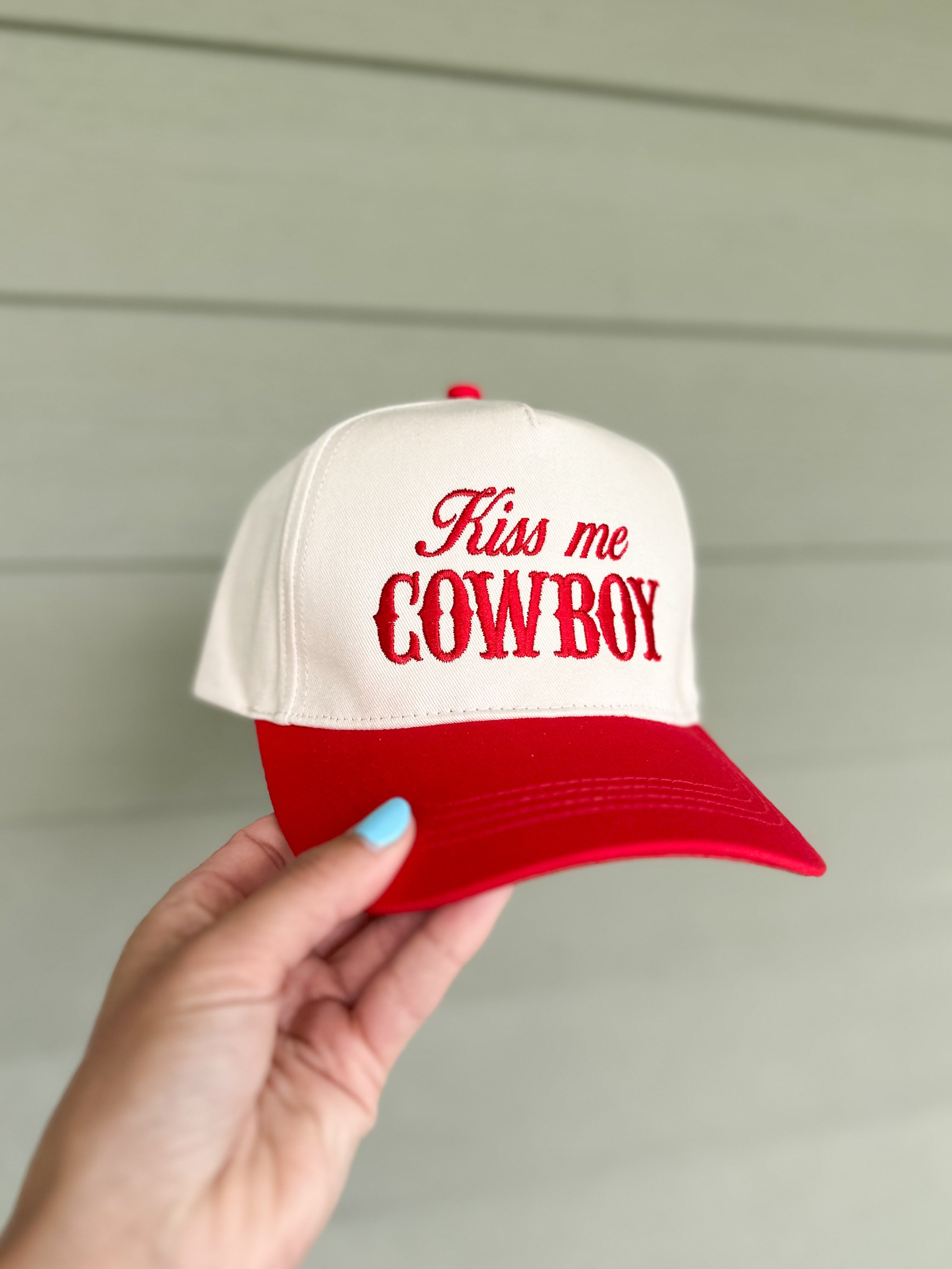 Kiss Me Cowboy Trucker Hat