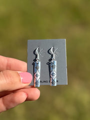 Navajo Handmade Aztec Dangle Earrings 1