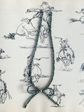 Turquoise and Sterling Silver Bow Necklace