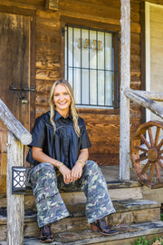 Casey Camo Wide Leg Cargo Jeans