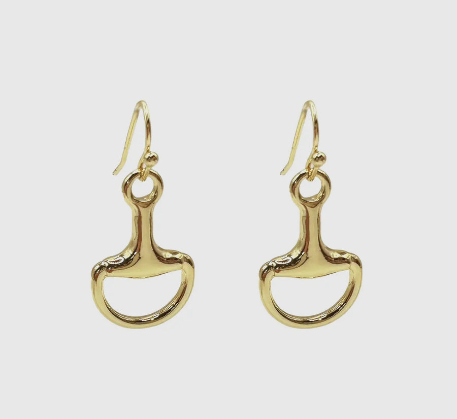 French Hook Bit Earrings (Gold)