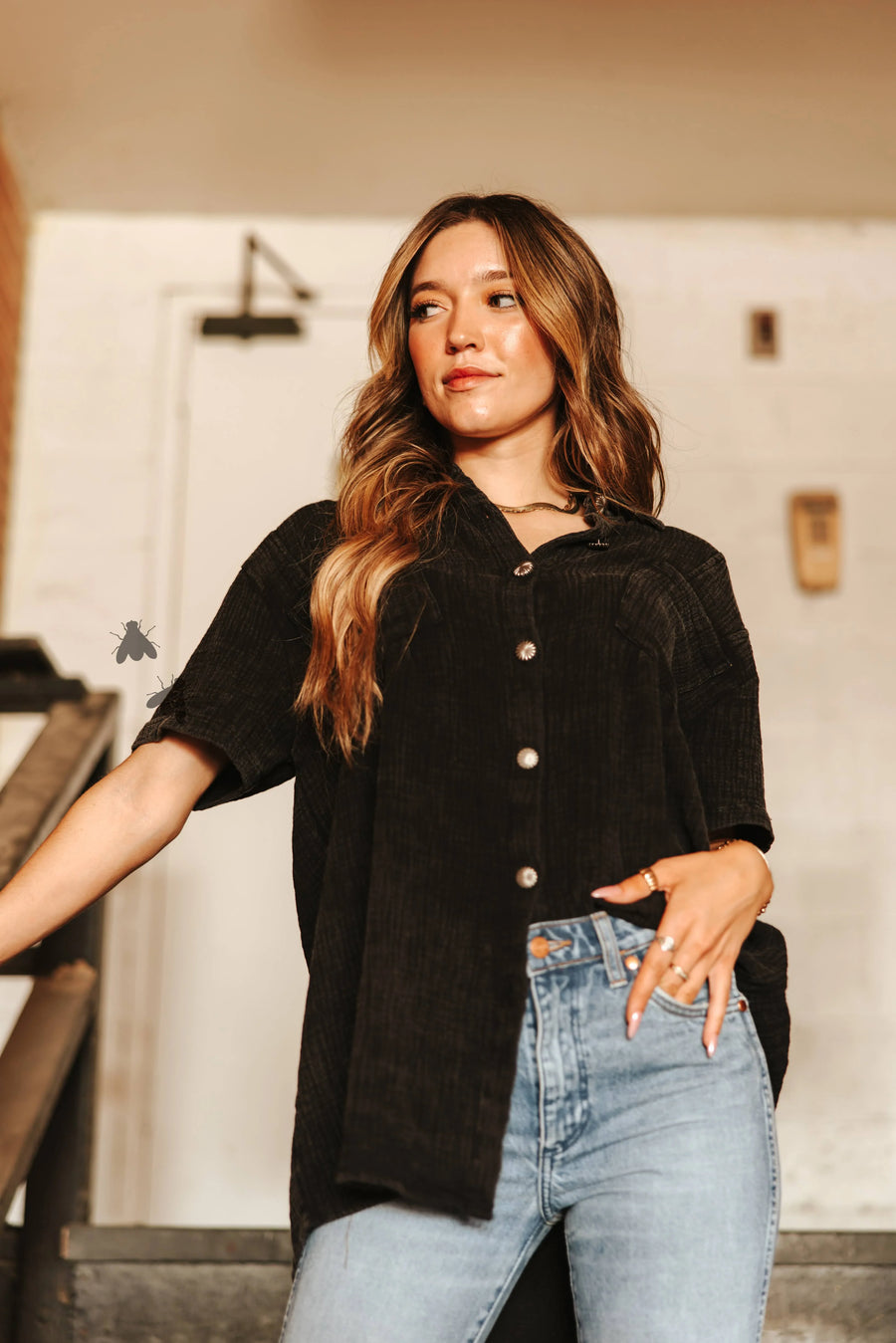 Rodeo Grounds Button Up (Black)