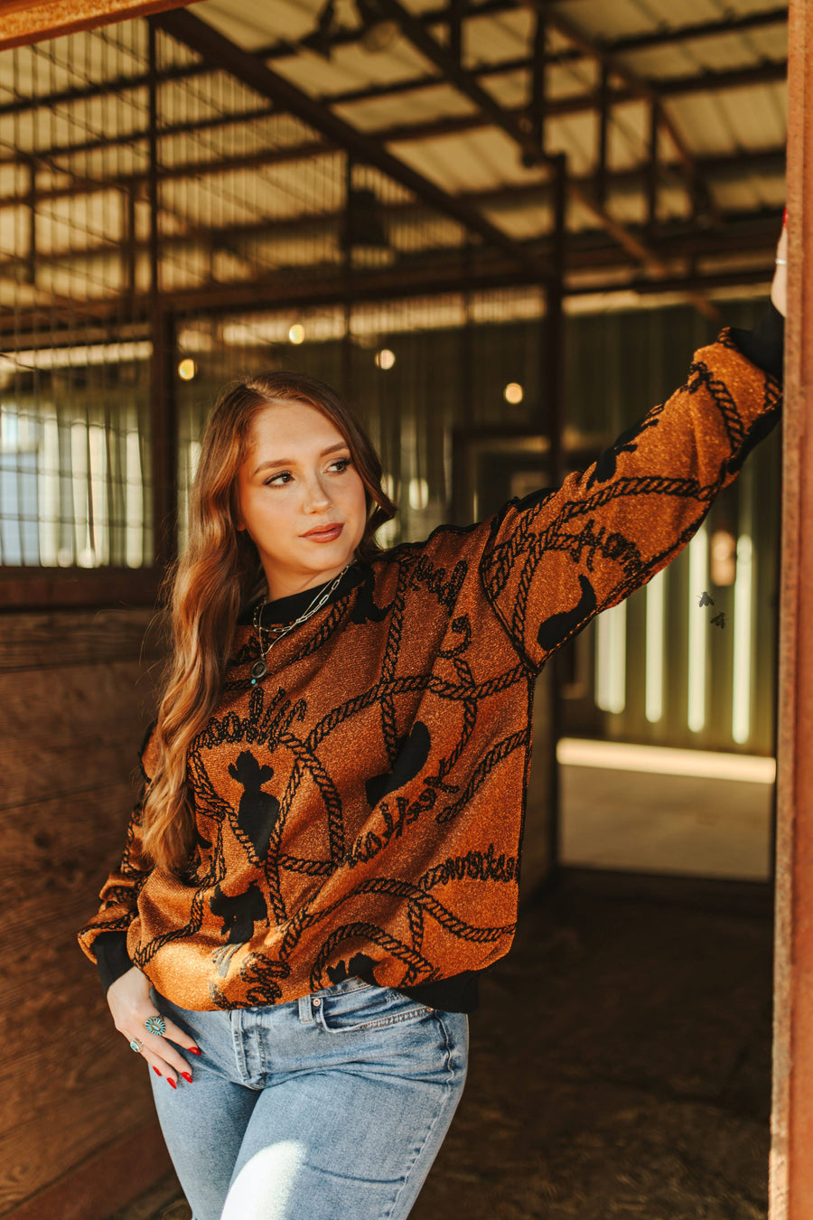 Copper Cowboy Reversable Sweater