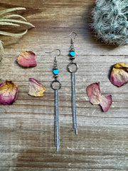 Turquoise heart and chic dangle