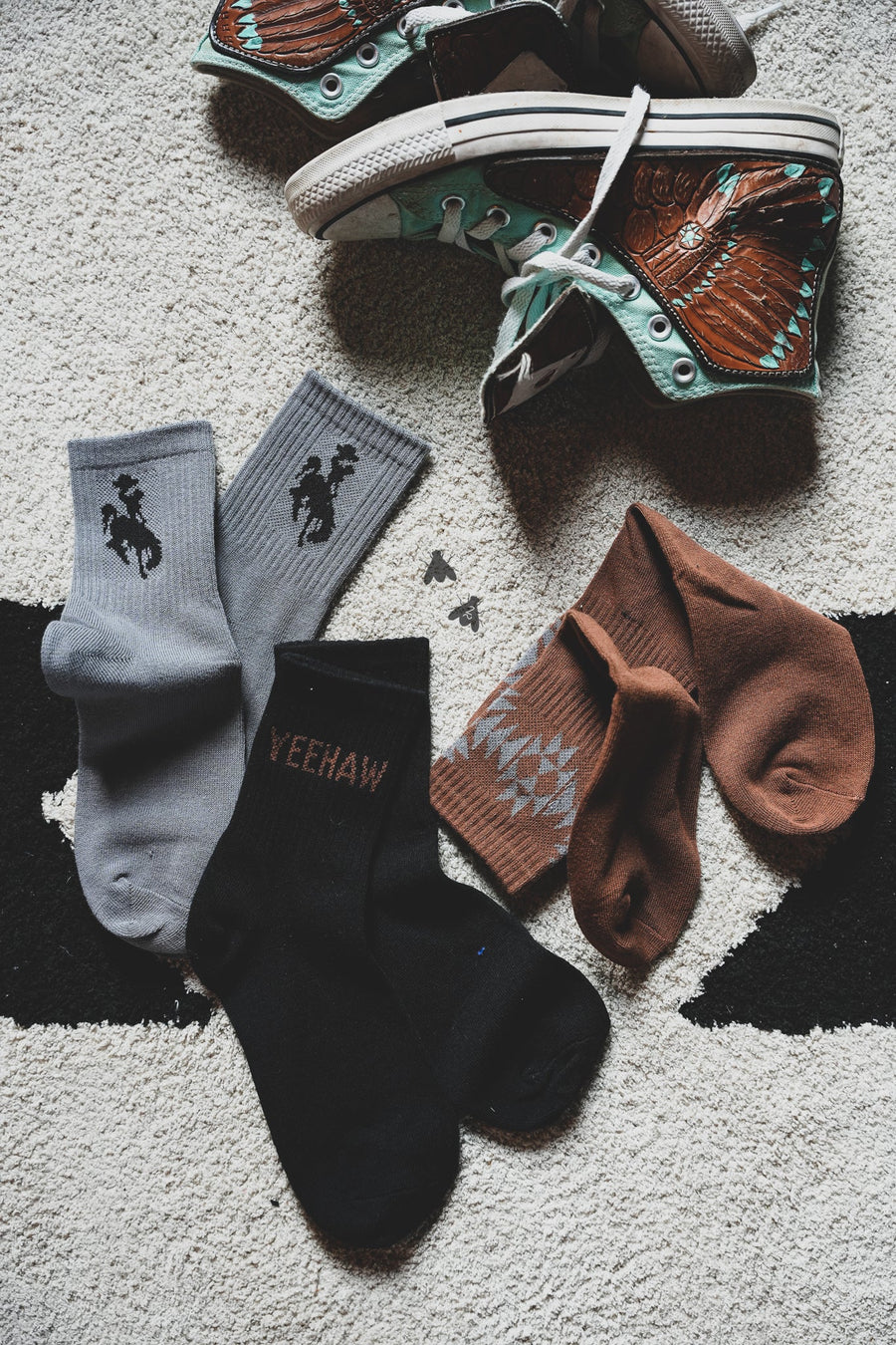 Brown Western Socks