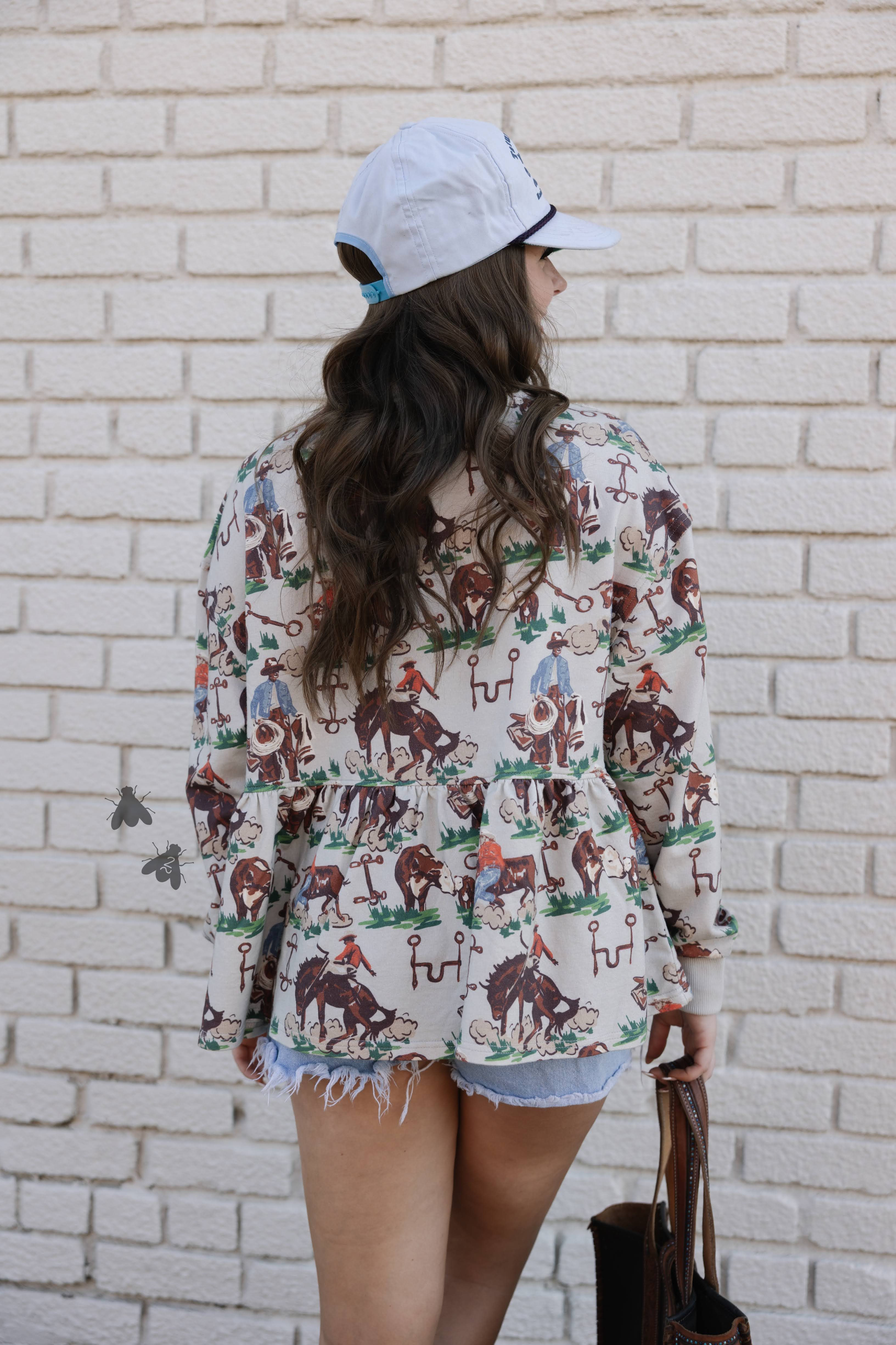 Cowhand Baby Doll Sweatshirt