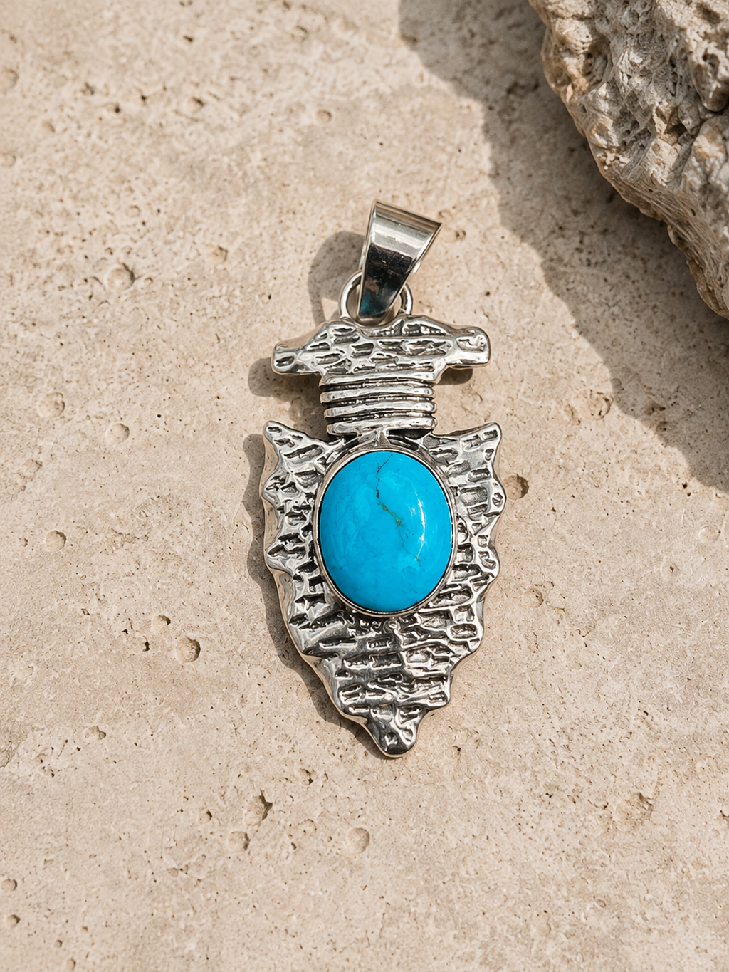Native Made Kingman Arrowhead Pendant