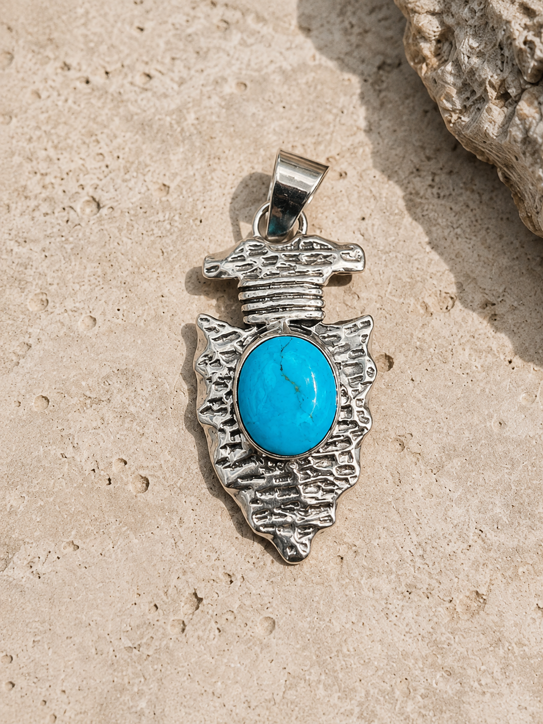 Native Made Kingman Arrowhead Pendant