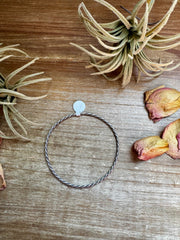 Sterling Silver Rope Bangle Bracelet