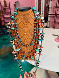 One Time Pieces – Turquoise, Red-Orange Spiny Oyster & Sterling Silver Necklaces