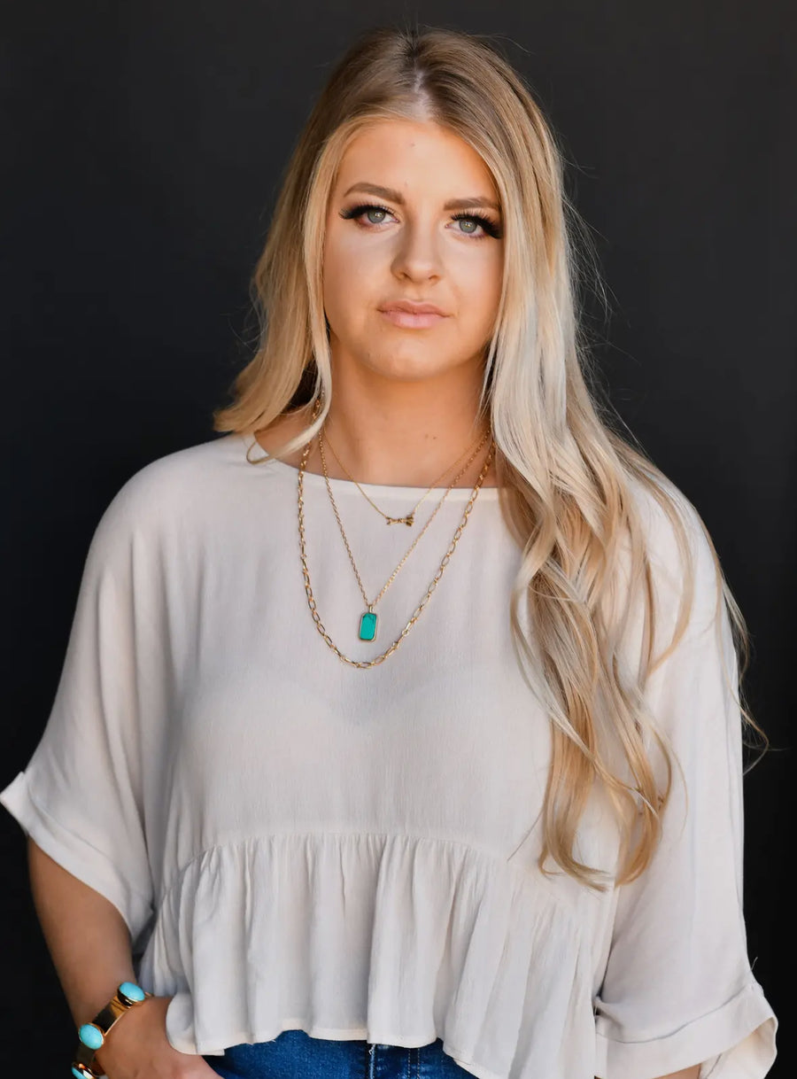 Gold western layered necklace