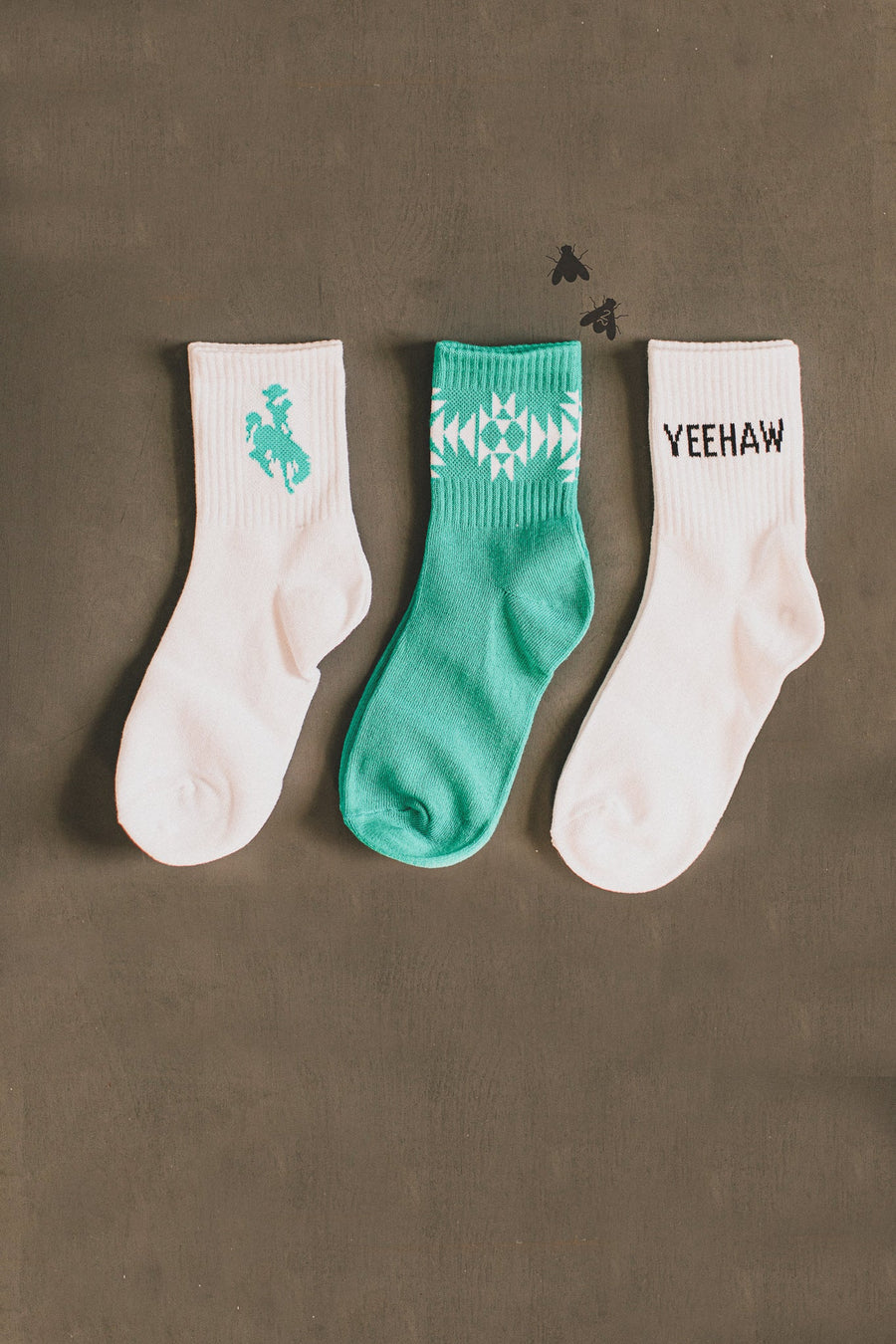 Turquoise Western Socks