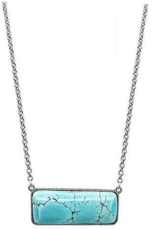 Turquoise Bar Necklace