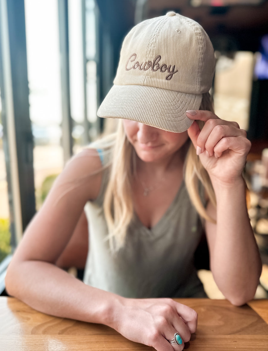 Cowboy Corduroy Ballcap (Sand)