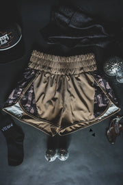 Short Round Athletic Shorts (Sand)