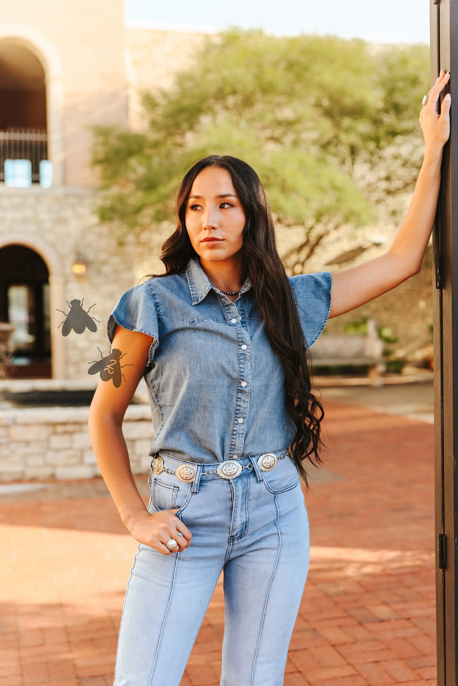 Dainty Denim Top