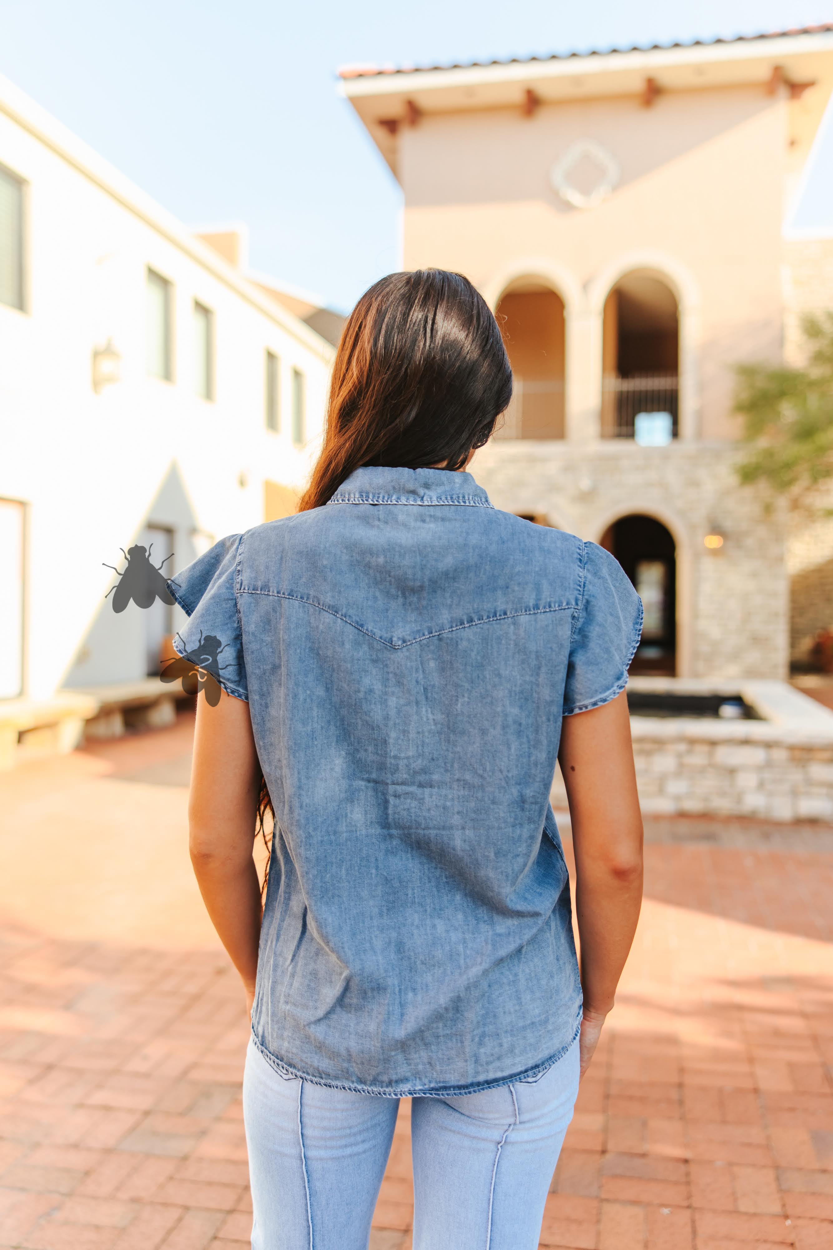 Dainty Denim Top