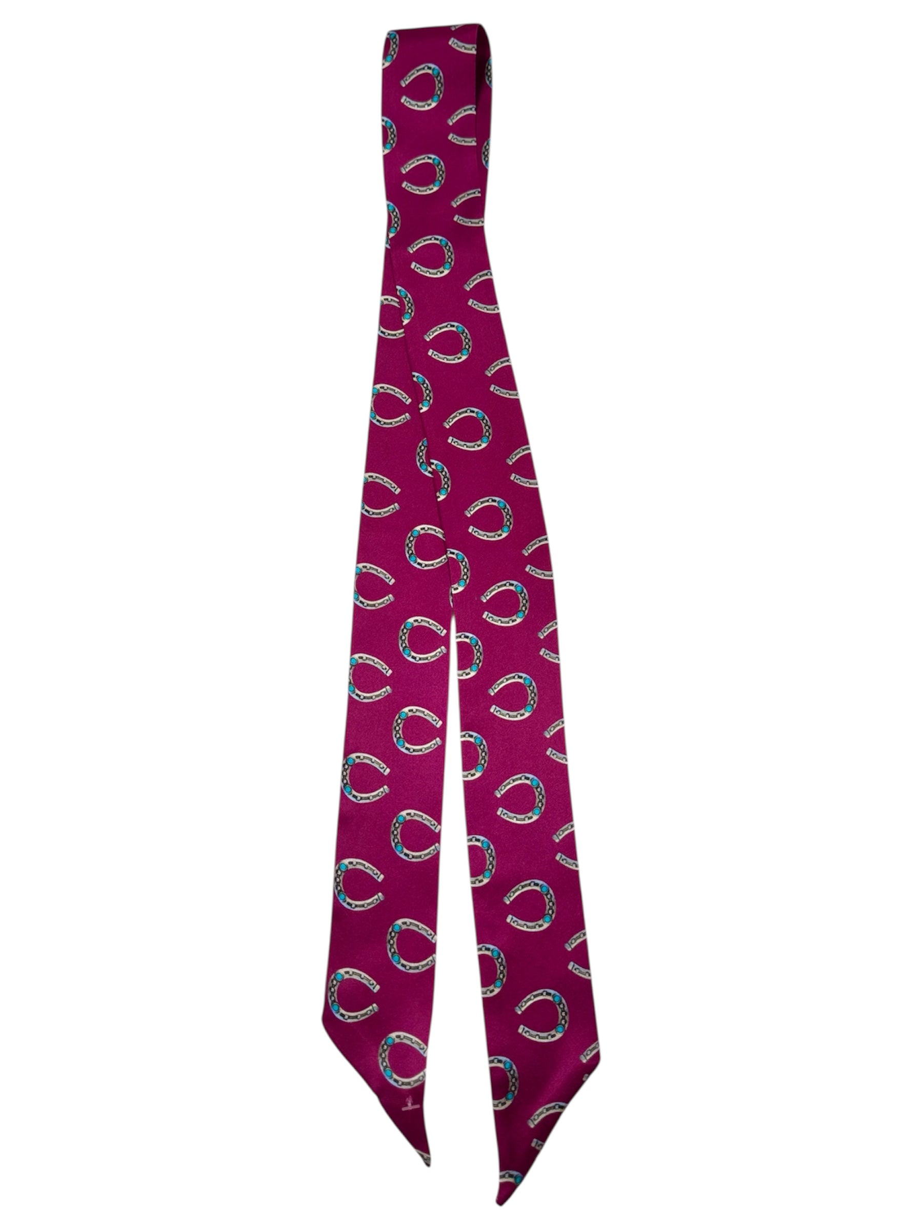 Hot Pink Horseshoe Twilly