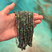 Sterling Silver & African Turquoise Necklace – 19”
