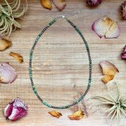 Sterling Silver & African Turquoise Necklace – 19”