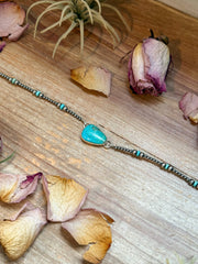Sterling Silver & Turquoise Choker – 13” + Extender – Handmade In-House by The Bijoux FAB
