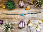 Sterling Silver & Turquoise Choker – 13” + Extender – In-House Silversmithing – Real Turquoise & Spiny Oyster Options