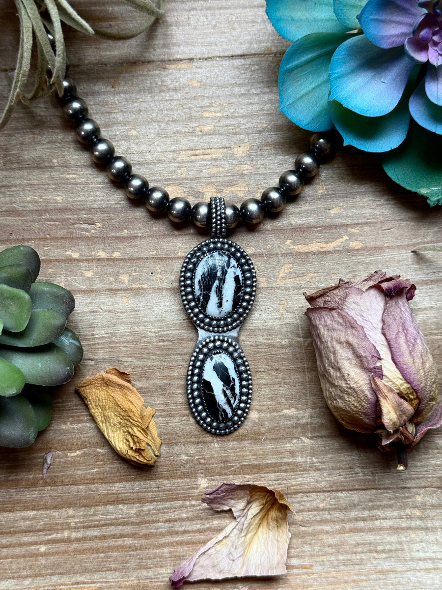 White Buffalo Pendant – Sterling Silver – Fits Up To 8 mm Pearls – Made by The Bijoux FAB