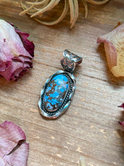 Golden Hills Turquoise Sterling Silver Pendant