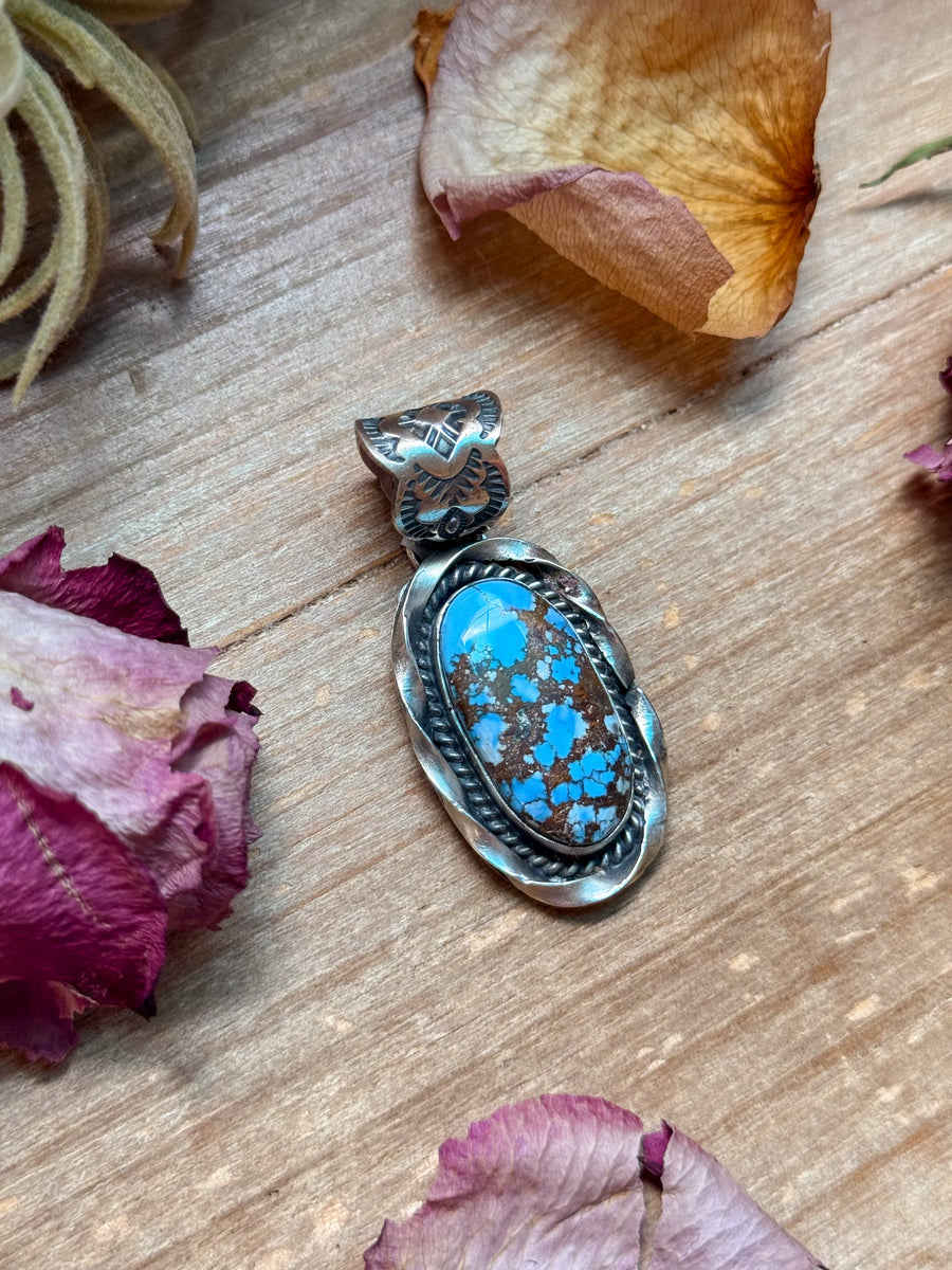 Golden Hills Turquoise Sterling Silver Pendant