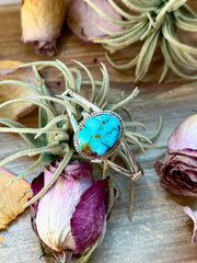 Sterling Silver Turquoise Cuff Bracelet – Small Wrist Friendly