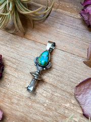 Sterling Silver Sonoran Gold Turquoise Blossom Pendant