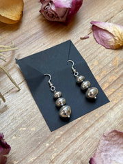 Sterling Silver Tapered Ponca Pearl Dangle Earrings – Artist Jason Ogg
