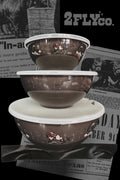 Set of 3 western bowls