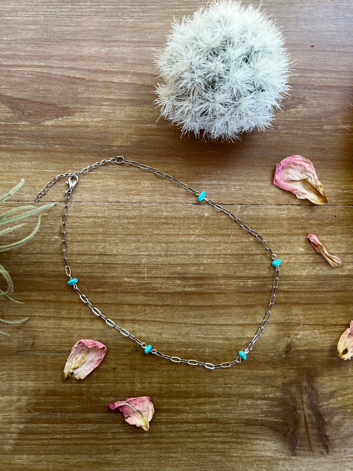 14 inch chain choker and Kingman turquoise