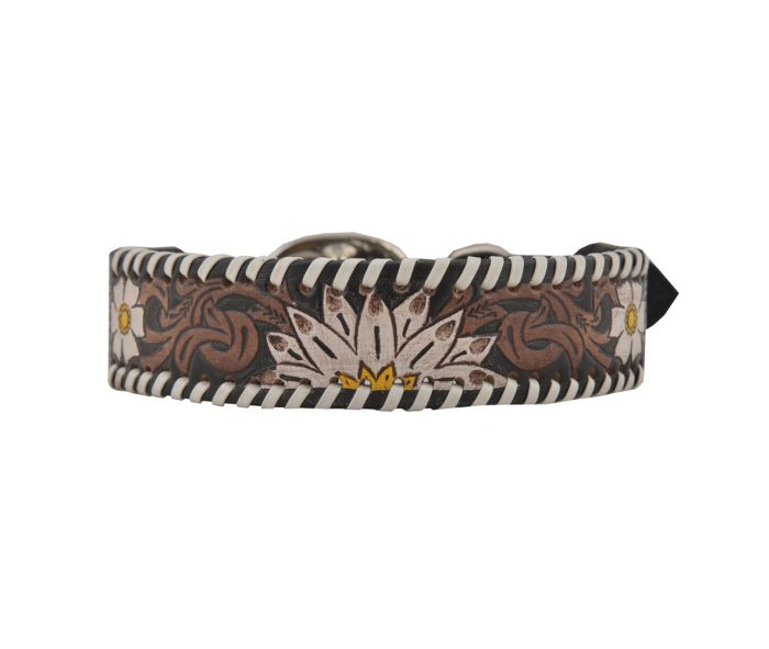 Daisy Leather Dog Collar
