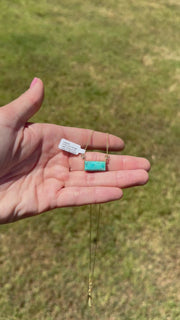 Gold & Turquoise Bar Necklace