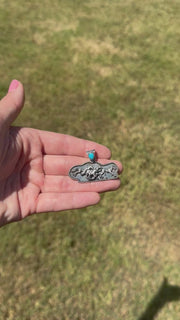 Navajo Handmade Running Horses Pendant
