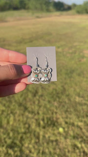Navajo Handmade Half Concho Earrings