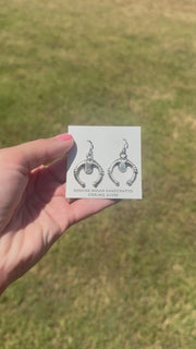 Navajo Handmade Sterling Silver Naja Earrings