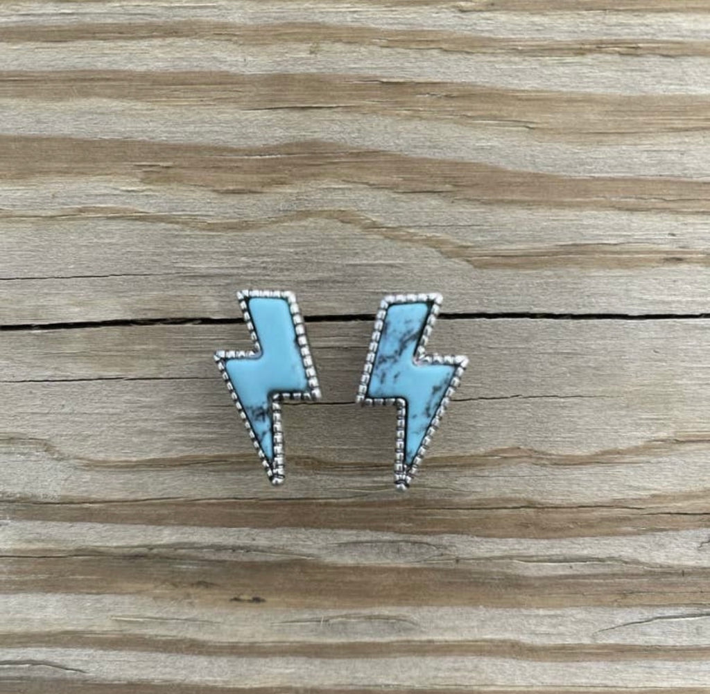 Lightening Bolt Stud Earrings