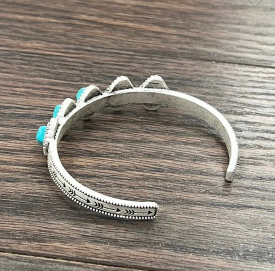 Turquoise diamonds cuff bracelet 4