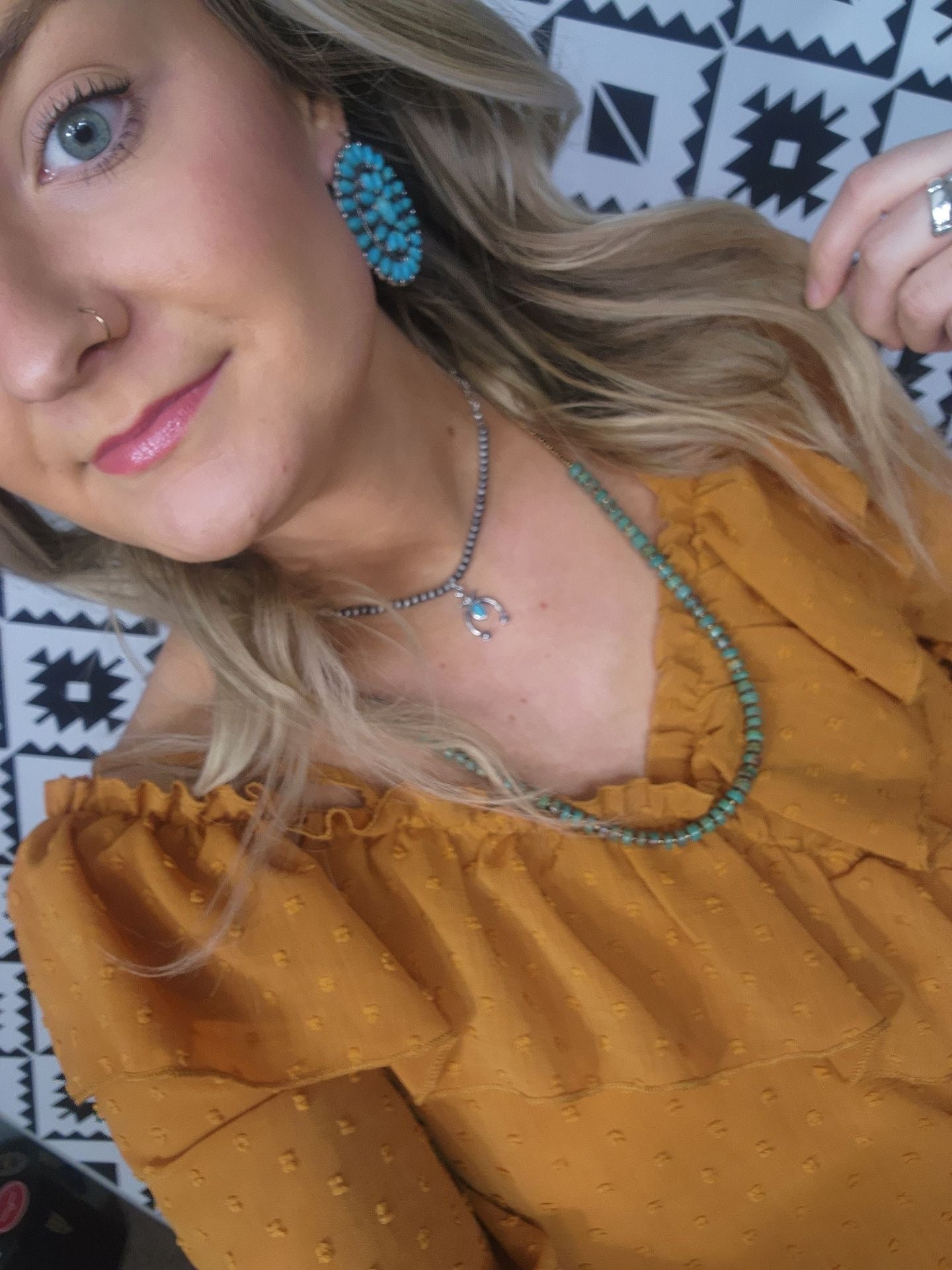 24 in Real turquoise necklace