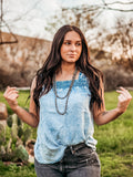 Faux silver beaded 2 strand chunky necklace 
